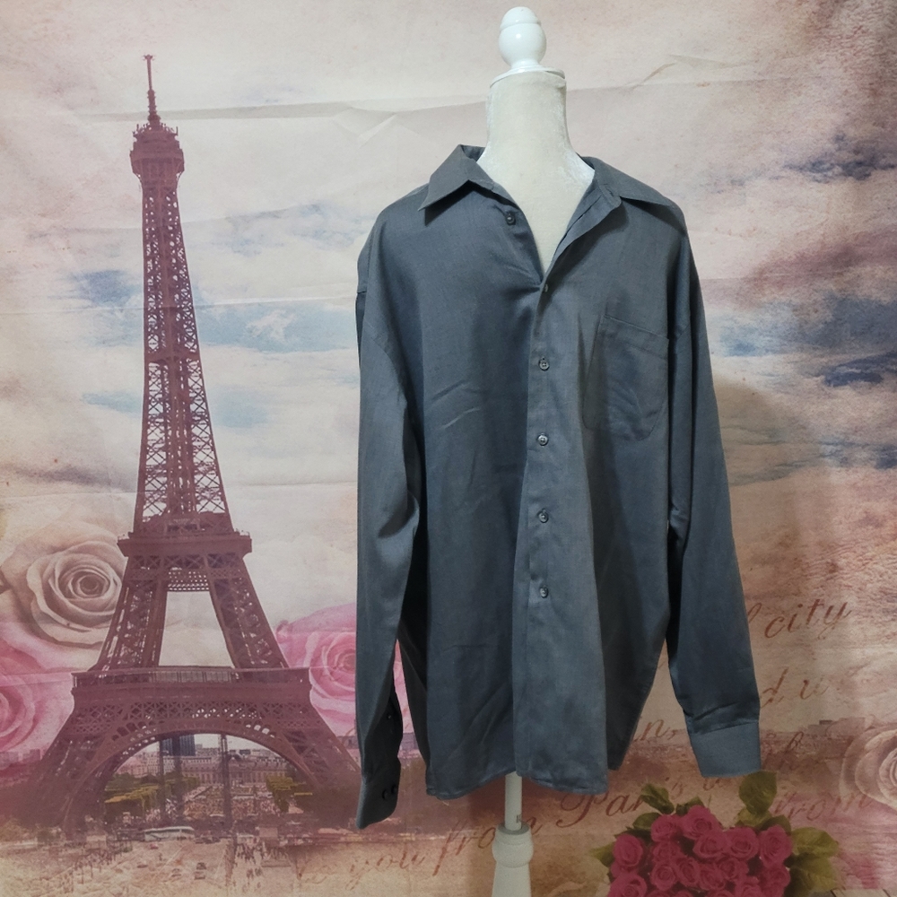 Calvin Klein gray button down shirt